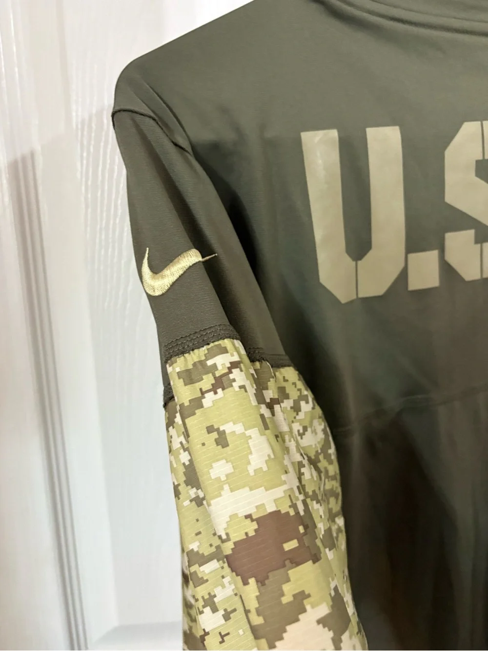 Nike Broncos Olive Green Utility Jacket with Camo Pocket